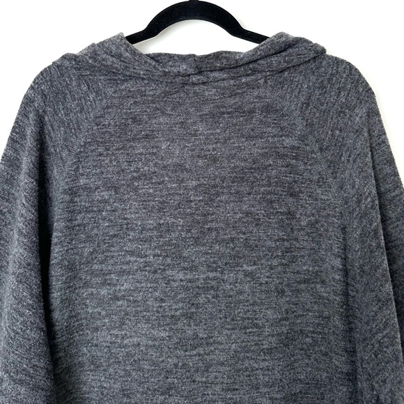 Torrid Charcoal Gray Super Soft Plush Cowl Neck Raglan Tunic Sweatshirt - Picture 15 of 15